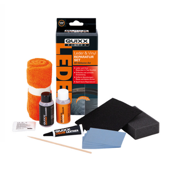 Quixx Leder & Vinyl Reparatur Set Schwarz | 14-teilig