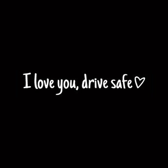 Autoaufkleber I Love You Drive Safe | 12 x 2cm Weiss