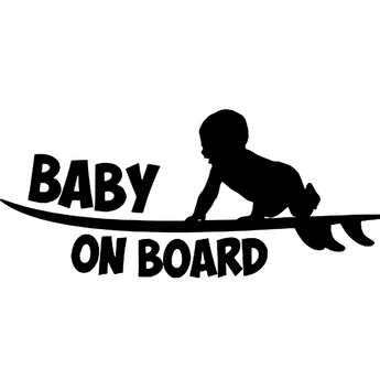 Baby on Board Autoaufkleber | 19 × 8cm Schwarz
