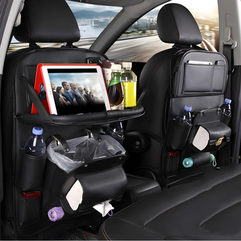 Multifunktionaler Auto Klapptisch mit Verstaufächern Schwarz