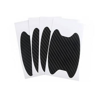 Türgriff Schutzaufkleber im Karbondesign | 4er-Pack Schwarz